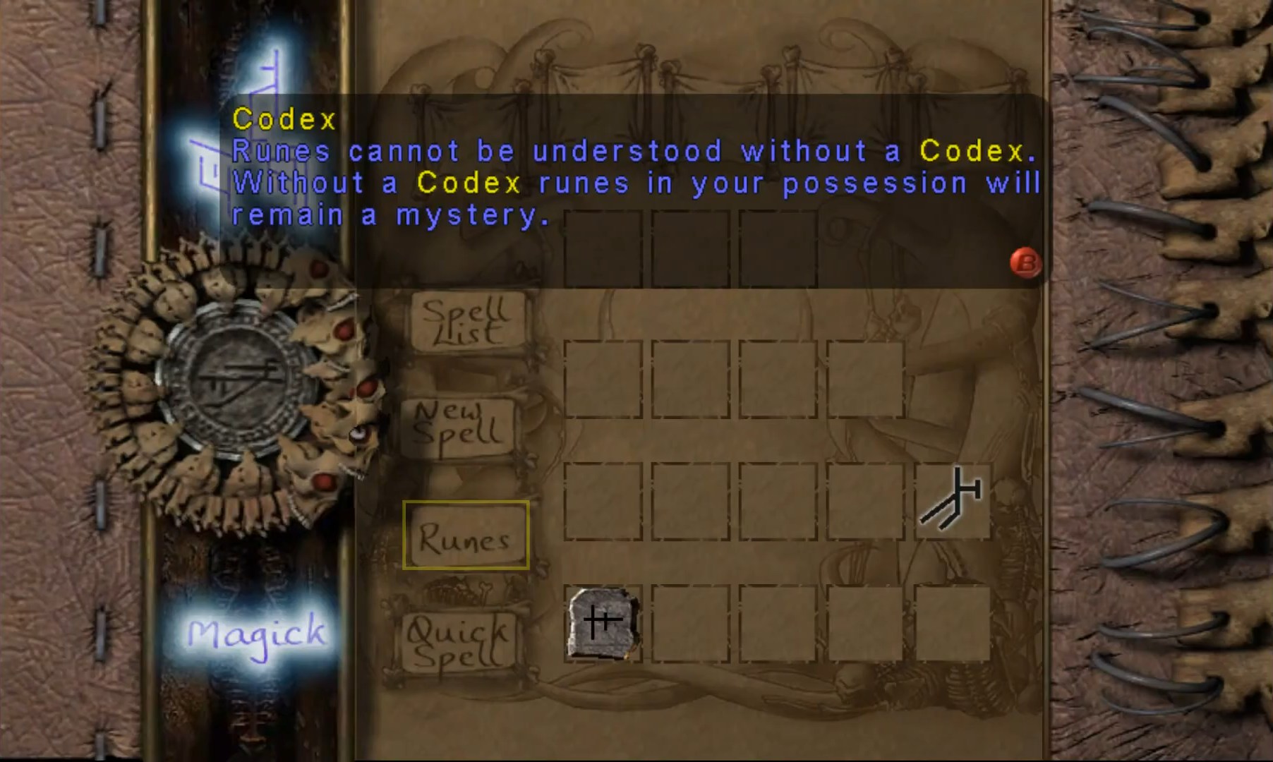 Im dritten Kapitel findet man die ersten Runen und Zaubersprüche.